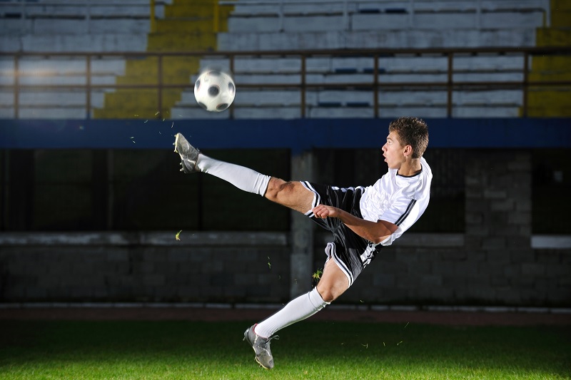 football player on pitch