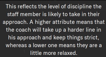 level of discipline